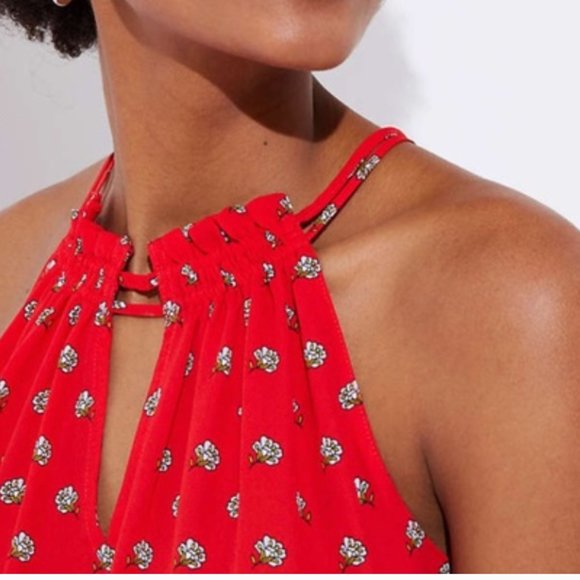 ✨HP✨LOFT Marigold Peplum Halter Tank Top - Picture 3 of 15